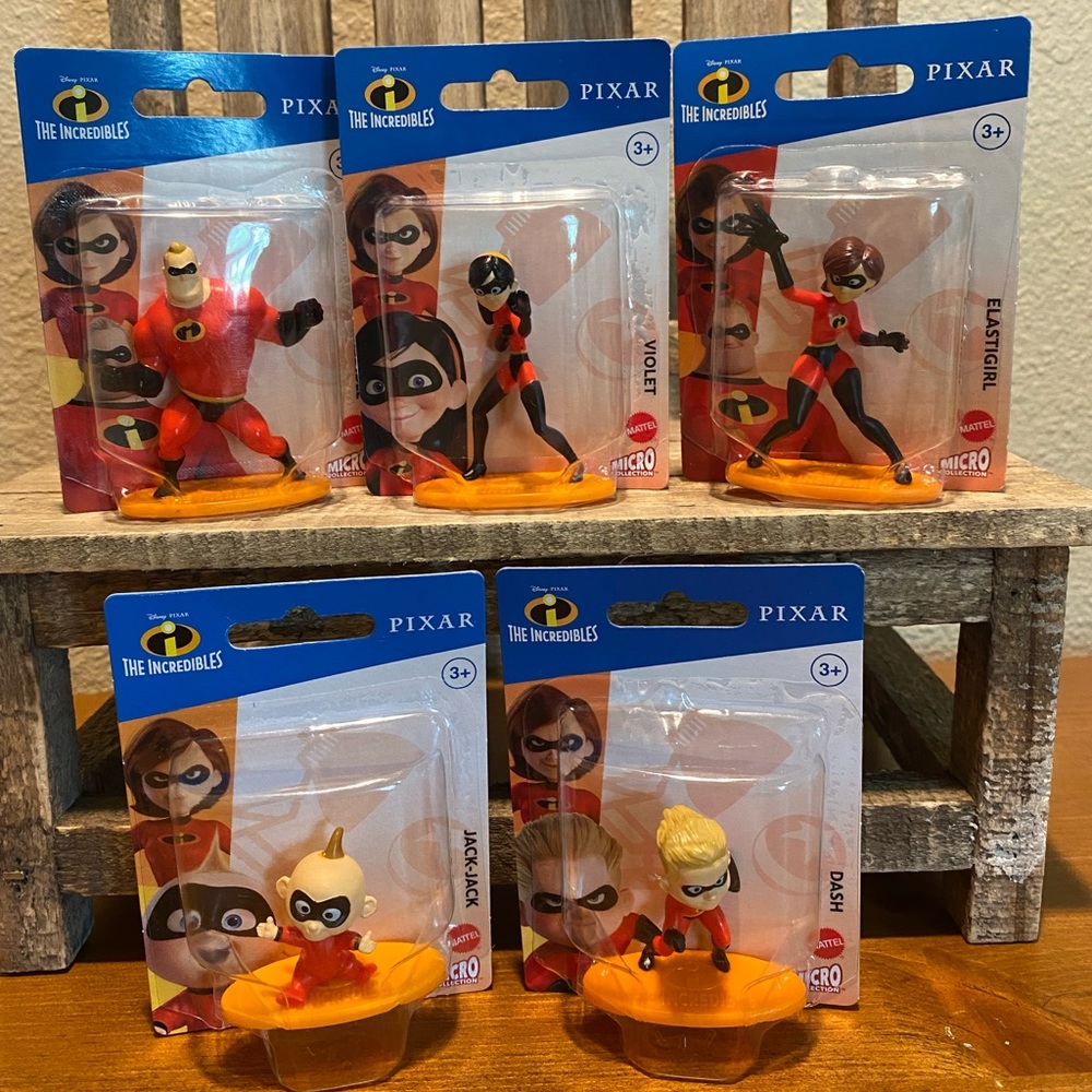 The Incredibles Micro Collection Set of 5, Mr. Incredible Elastigirl Violet Dash - Picture 5 of 15